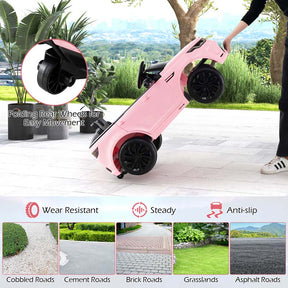 12V Kids Ride On Car, Licensed Land Rover Electric Vehicle Toy Car with Remote Control, LED Lights, Lockable Doors & Slow Start System