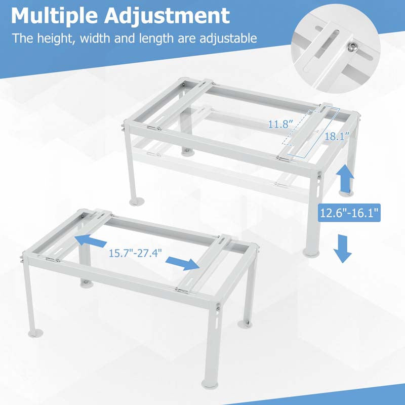 Mini Split Ground Stand for 9000-36000 BTU Ductless Air Conditioners, Heavy Duty Adjustable Outdoor AC Unit Bracket