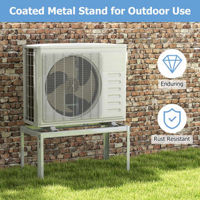 Mini Split Ground Stand for 9000-36000 BTU Ductless Air Conditioners, Heavy Duty Adjustable Outdoor AC Unit Bracket