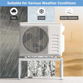 Mini Split Ground Stand for 9000-36000 BTU Ductless Air Conditioners, Heavy Duty Adjustable Outdoor AC Unit Bracket