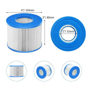 6/12 Pack Type VI Filter Cartridge, Hot Tub Spa Filter Replacement for SaluSpa, Massage Pool Spa Filter Pump
