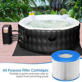 6/12 Pack Type VI Filter Cartridge, Hot Tub Spa Filter Replacement for SaluSpa, Massage Pool Spa Filter Pump