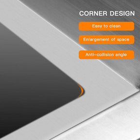 3 Compartment Commercial Stainless Steel Utility Sink, Freestanding Triple Bowl Kitchen Sink with 3 Basket Strainer Drains