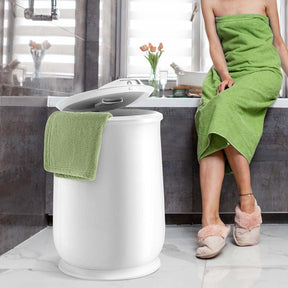 21L Large Towel Warmer Bucket for Bathroom, Hot Towel Heater with Flip-top Lid, Child Safety Lock & Auto Shut Off, Blanket Warmer for Bathrobes