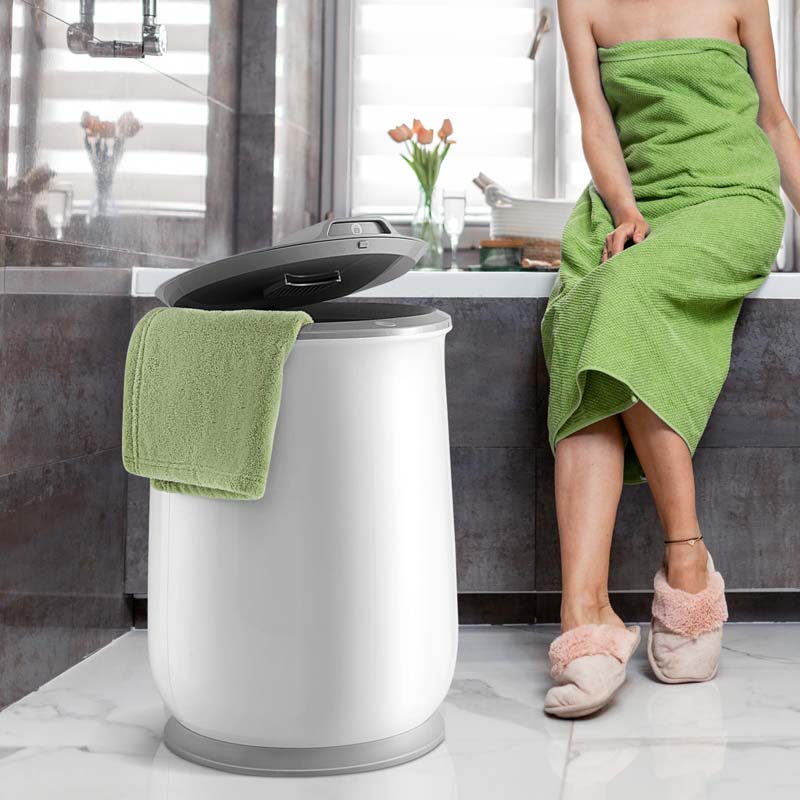 21L Large Towel Warmer Bucket for Bathroom, Hot Towel Heater with Flip-top Lid, Child Safety Lock & Auto Shut Off, Blanket Warmer for Bathrobes