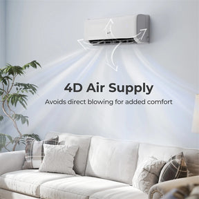 12000 BTU WiFi Mini Split Air Conditioner with Heat Pump, 22 SEER2 115V Inverter, Smart Alexa/Google Voice Control for 750 Sq.Ft Rooms