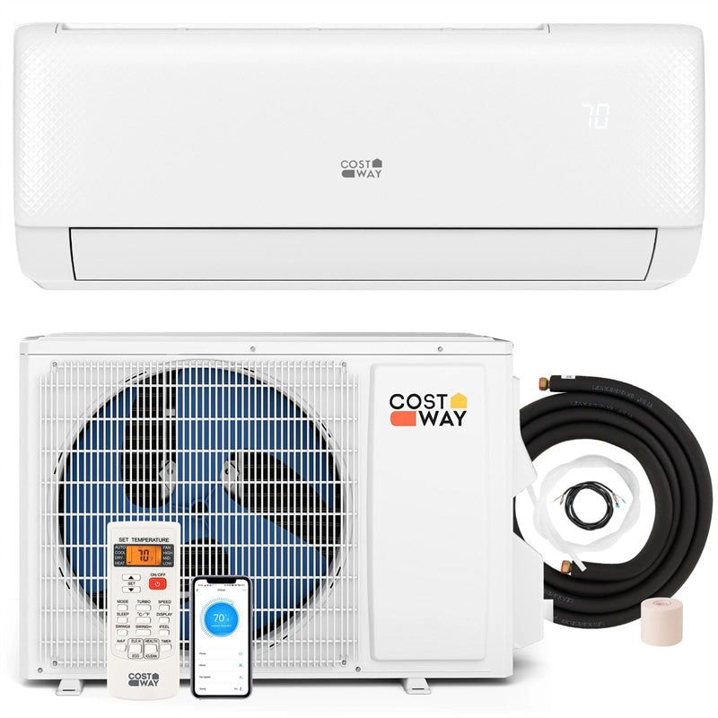 12000 BTU WiFi Mini Split Air Conditioner with Heat Pump, 22 SEER2 115V Inverter, Smart Alexa/Google Voice Control for 750 Sq.Ft Rooms