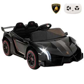 12V Licensed Lamborghini 4WD Kids Ride On Sports Car, Electric Vehicle with Remote Control, 3 Speeds, Hydraulic Doors, LED Lights & Music