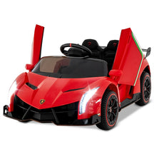 12V Licensed Lamborghini 4WD Kids Ride On Sports Car, Electric Vehicle with Remote Control, 3 Speeds, Hydraulic Doors, LED Lights & Music