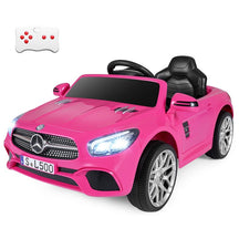 12V Kids Ride On Car, Licensed Mercedes-Benz SL500 Electric Vehicle with Remote Control, Spring Suspension, LED Lights & Music for Boys Girls