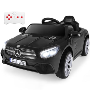 12V Kids Ride On Car, Licensed Mercedes-Benz SL500 Electric Vehicle with Remote Control, Spring Suspension, LED Lights & Music for Boys Girls