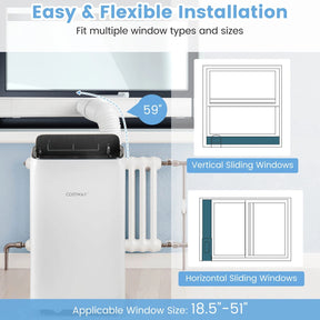 14000 BTU Inverter Portable Air Conditioner, WiFi Smart 3-in-1 AC Unit with Dehumidifier & Fan, App/Voice Control, Window Kit for 650 Sq. Ft Rooms