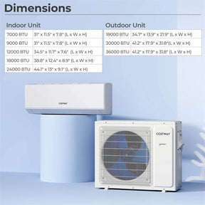 30000 BTU 23 SEER2 Dual Zone Mini Split Air Conditioner & Heater, WiFi Enabled Inverter Ductless AC System with Heat Pump & Energy Star
