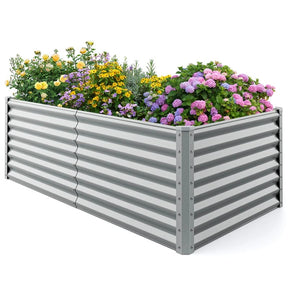 6x3x2 FT Outdoor Metal Raised Garden Bed Planter Box Kit with Open Bottom, 271 Gallon Elevated Garden Planter for Vegetable Herb