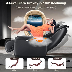 Full Body Zero Gravity Massage Chair SL Track Electric Massage Recliner with Heat, Pillow, Reversible Footrest & Automatic Shoulder Detection