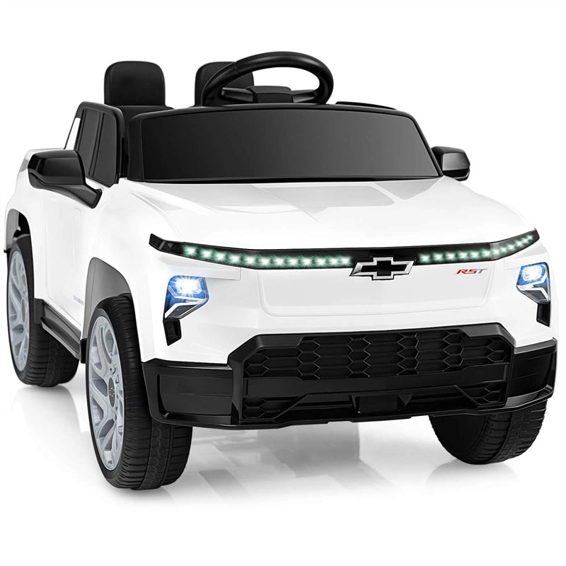 12V Licensed Chevrolet Ride On Truck Car Kids Electric Vehicle with Remote Control, Rear Storage, Lights, Music & Spring Suspension for Ages 3+