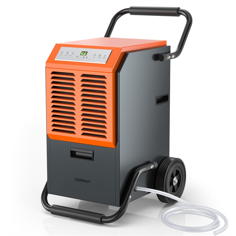 163 PPD Commercial Dehumidifier, 4500 Sq.Ft Crawl Space Dehumidifier with Drain Hose & Water Tank for Basement, Warehouse & Job Site