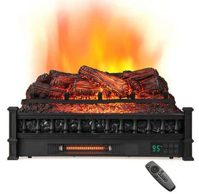 Infrared Quartz Electric Fireplace Heater, Alexa and Google Assistant Compatible, 5 Flame Modes, 8H Timer, 1500W