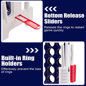 Giant 4-In-A-Row Jumbo 4-to-Score Giant Game Set with 42 Jumbo Rings & Quick-Release Slider