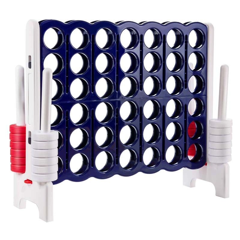 Giant 4-In-A-Row Jumbo 4-to-Score Giant Game Set with 42 Jumbo Rings & Quick-Release Slider
