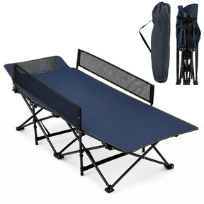 Foldable Camping Cot For Kids, Portable Sleeping Cot , Outdoor Heavy-Duty Metal Frame for Backpacking, Hiking, Beach
