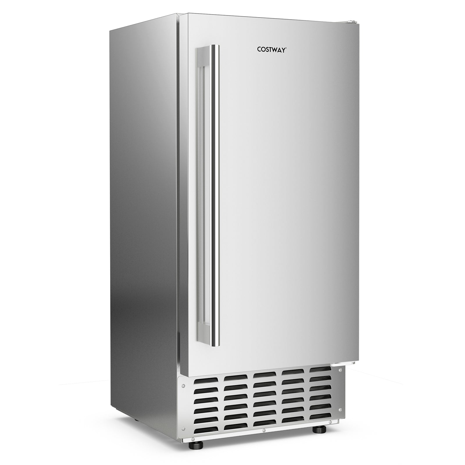 80 lbs/Day Under Counter Nugget Ice Maker, 15" Built-in Freestanding Ice Machine with Self-Cleaning, LCD Panel & 24H Timer for Home & Commercial Use