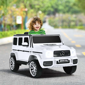 12V Kids Ride On Car, Licensed Mercedes-Benz G63 Battery Powered Electric Toy Car with Spring Suspension