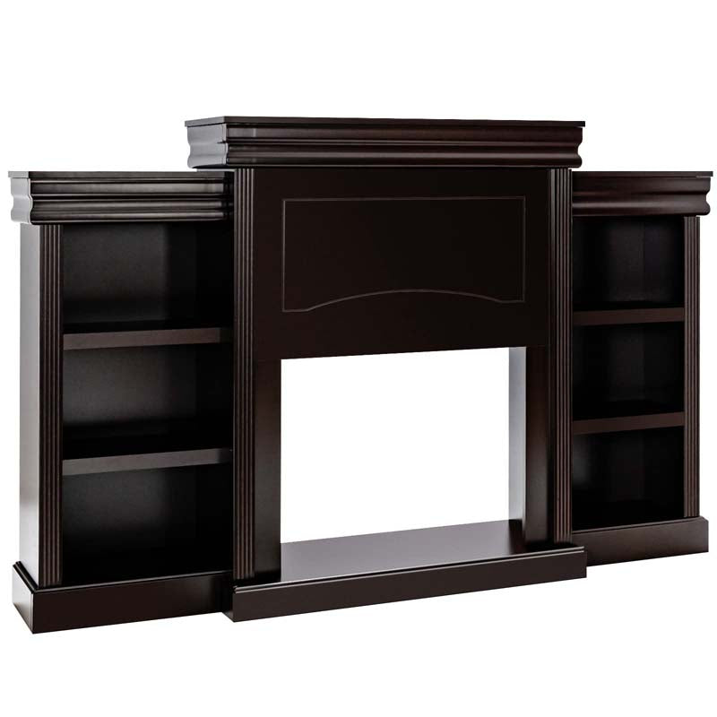 70" Electric Fireplace TV Stand with 28.5" 1500W Insert, Adjustable 3-Color Flame & Remote, Wood Media Console with Storage for Living Room