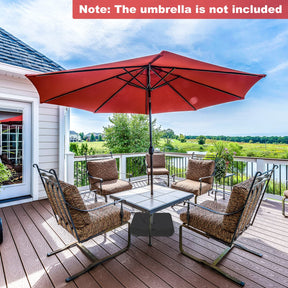 220LBS Heavy Duty Sand-Filled Market Offset Umbrella Base with 2 Sandbags & All-Weather Cover, Fits 1.9" Poles for Patio & Poolside Umbrellas
