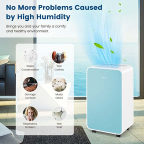 2500 Sq.Ft Dehumidifier for Basement, 32 Pints Portable Dehumidifier with Auto Defrost & Drain Hose, Sleep Mode, 24H Timer for Home Office
