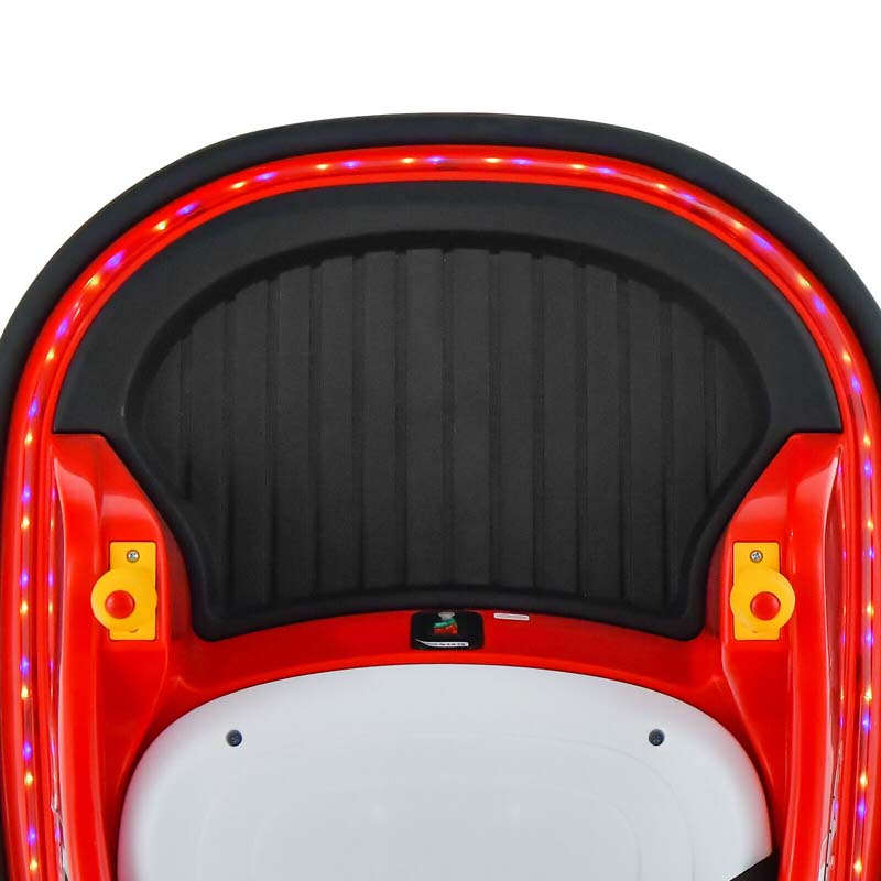 12V Toddler Bumping Car, Battery Powered Baby Ride on Bumper Car with Dual Joysticks, Flashing LED Light & 360 Degree Spin