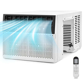 12000 BTU U-Shaped Window Air Conditioner, Ultra Quiet Over the Sill AC Unit with Energy Saver Modes & Remote Control, Cools Rooms up to 400 Sq.Ft