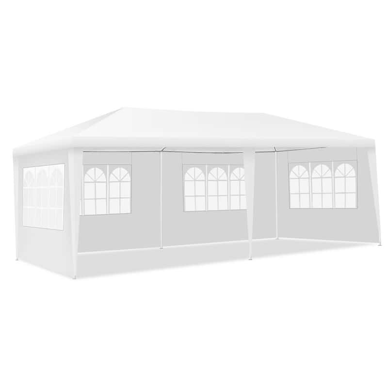 10 x 20 FT Outdoor Canopy Tent Heavy Duty Wedding Party Tent with 4 Removable Sidewalls & Carry Bag