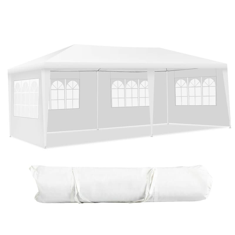 10 x 20 FT Outdoor Canopy Tent Heavy Duty Wedding Party Tent with 4 Removable Sidewalls & Carry Bag