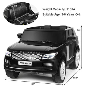 2-Seater Land Rover Licensed Kids Ride On Car 24V Battery Powered Electric Riding Toy Truck with 4WD Remote