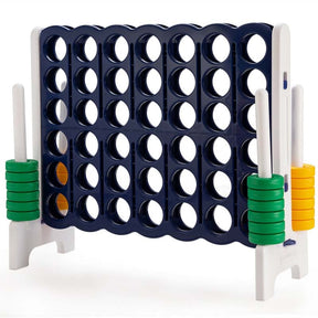 Giant 4-In-A-Row Jumbo 4-to-Score Giant Game Set with 42 Jumbo Rings & Quick-Release Slider