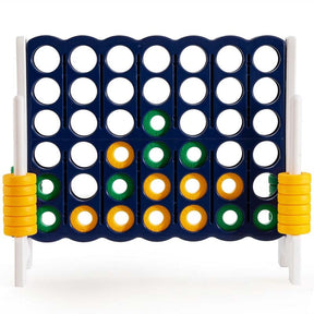 Giant 4-In-A-Row Jumbo 4-to-Score Giant Game Set with 42 Jumbo Rings & Quick-Release Slider