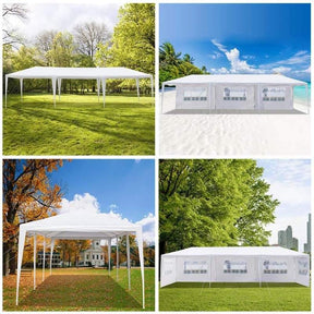 10 x 30 FT Outdoor Canopy Tent Party Wedding Event Tent with 5 Removable Sidewalls