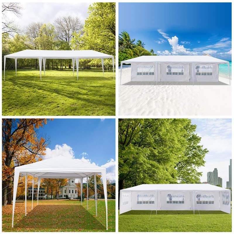 10 x 30 FT Outdoor Canopy Tent Party Wedding Event Tent with 5 Removable Sidewalls