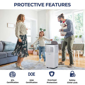 10000 BTU Portable Air Conditioner, 3-in-1 AC Unit Cooler w/ Dehumidifier & Fan for Room up to 350 Sq.Ft, Remote Control, 24H Timer, Window Kit