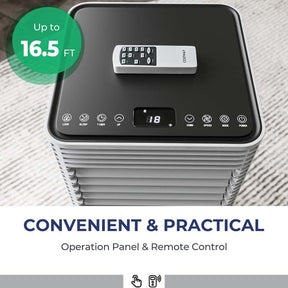10000 BTU Portable Air Conditioner, 3-in-1 AC Unit Cooler w/ Dehumidifier & Fan for Room up to 350 Sq.Ft, Remote Control, 24H Timer, Window Kit