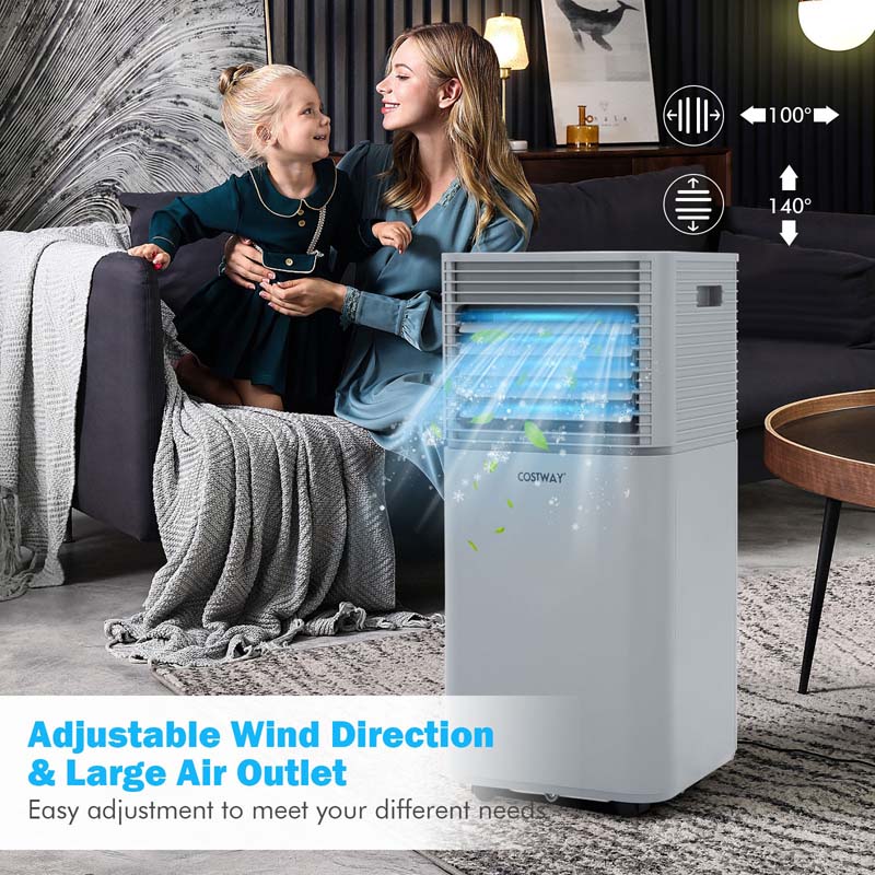10000 BTU Portable Air Conditioner, 3-in-1 AC Unit Cooler w/ Dehumidifier & Fan for Room up to 350 Sq.Ft, Remote Control, 24H Timer, Window Kit
