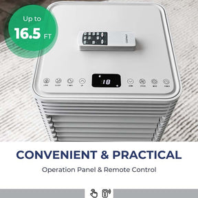 10000 BTU Portable Air Conditioner, 3-in-1 AC Unit Cooler w/ Dehumidifier & Fan for Room up to 350 Sq.Ft, Remote Control, 24H Timer, Window Kit