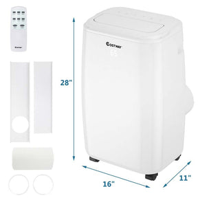10000 BTU 3-in-1 Portable Air Conditioner Air Cooler Fan Dehumidifier with Remote Control & Touch Panel, 3 Speeds