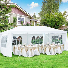 10 x 20 FT Outdoor Canopy Tent Heavy Duty Wedding Party Tent with 4 Removable Sidewalls & Carry Bag