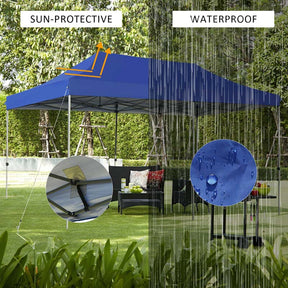 10 x 20 FT Pop Up Canopy Tent Portable Folding Event Party Tent Adjustable with Roller Bag