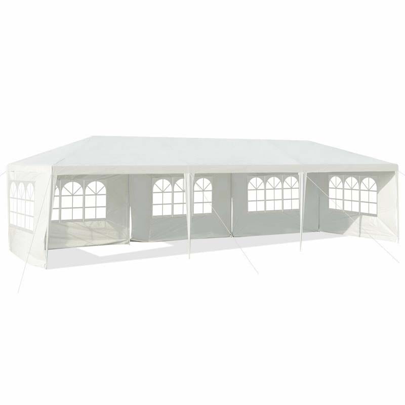 10 x 30 FT Outdoor Canopy Tent Party Wedding Event Tent with 5 Removable Sidewalls