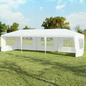 10 x 30 FT Outdoor Canopy Tent Party Wedding Event Tent with 5 Removable Sidewalls