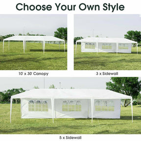 10 x 30 FT Outdoor Canopy Tent Party Wedding Event Tent with 5 Removable Sidewalls