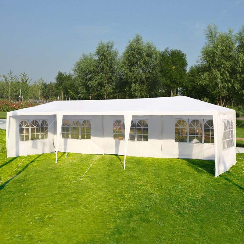 10 x 30 FT Outdoor Canopy Tent Party Wedding Event Tent with 5 Removable Sidewalls
